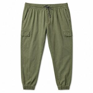 Tony HAWK Tapered Cargo Jogger Pant Sz XL Green Stretch Drawstring Elastic Waist